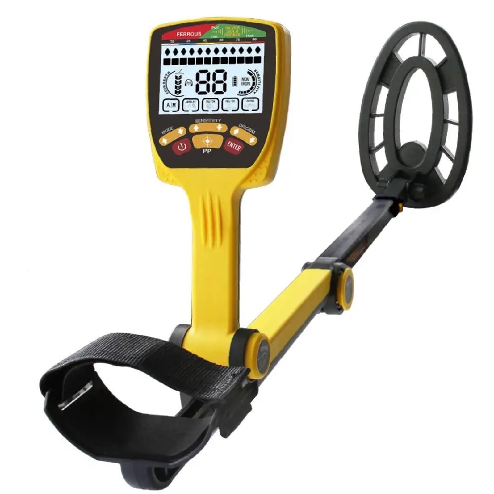 JVDDI Professional Long Range Deep Metal Detector Prospecting For Gold Waterproof Underground Foldable Gold Detector