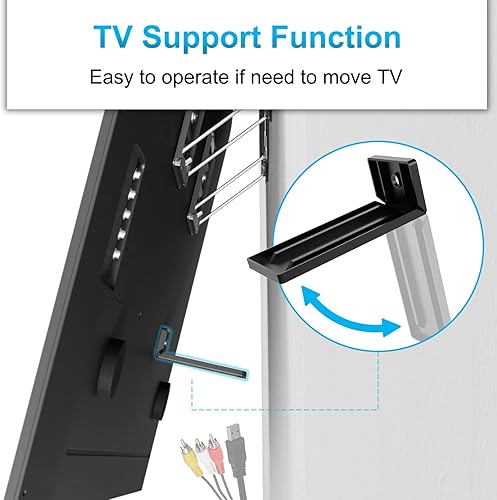 Miniatura 4 de Soporte de pared ultra delgado para TV de 37 a 80 pulgadas, máximo 165 libras, soporte de pared de perfil bajo de 0.37 pulgadas, VESA 200 x