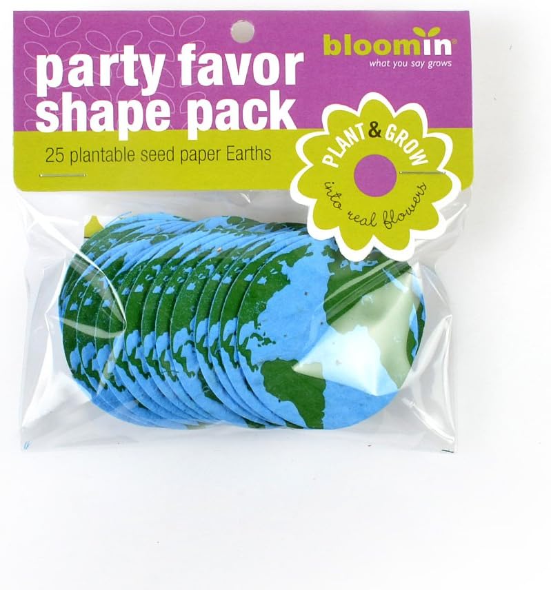 Bloomin Seed Paper Shapes Packs - Earth Shapes - 25 Shapes Per Pack - 2.1 {Blue Green} by Bloomin