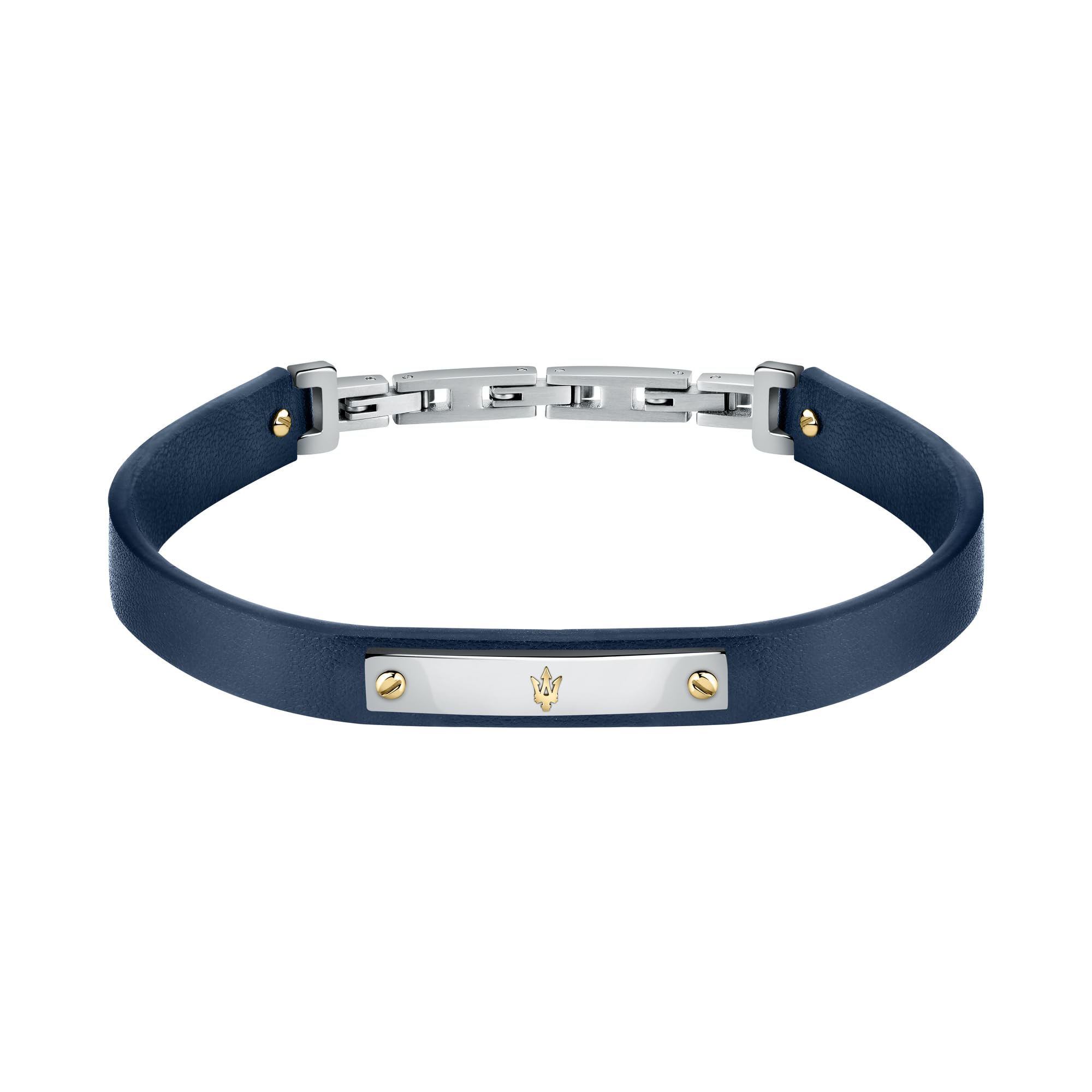 Jewels Bracciale Uomo in Acciaio, pelle riciclata, IP YG - JM222AVE06