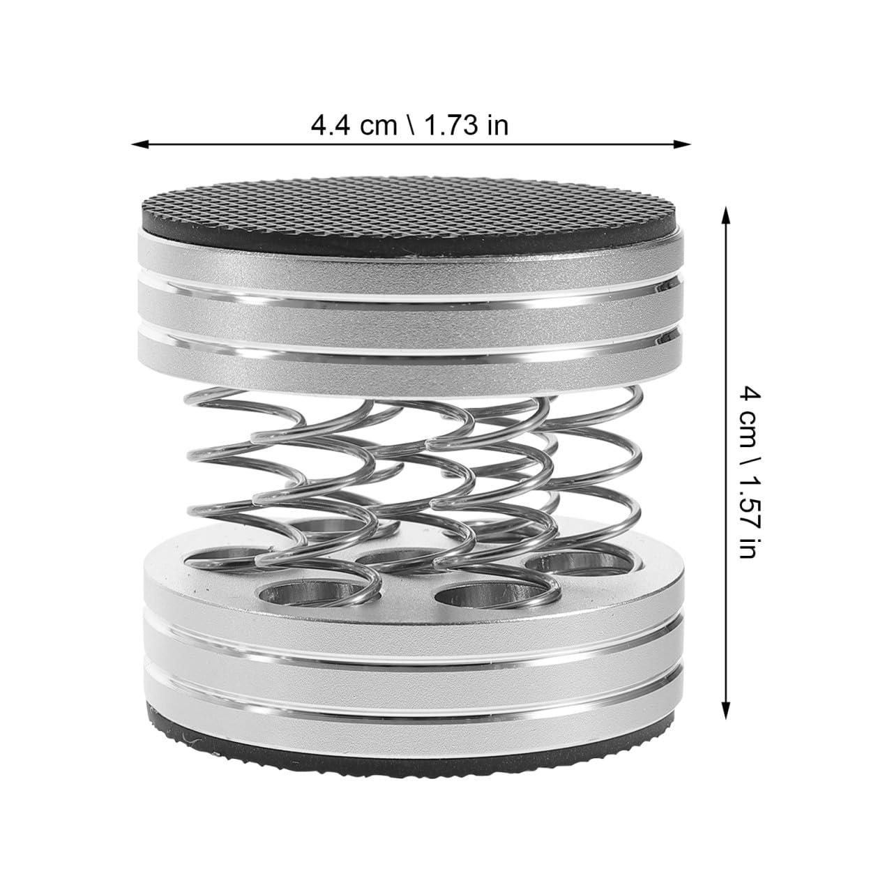 VANZACK 4 pezzi Piedini Isolanti per Casse Acustiche con in Alluminio e Acciaio Ammortizzatori Antivibrazione con Base in Antiscivolo Protezione Pavimento per Diffusori Hifi e