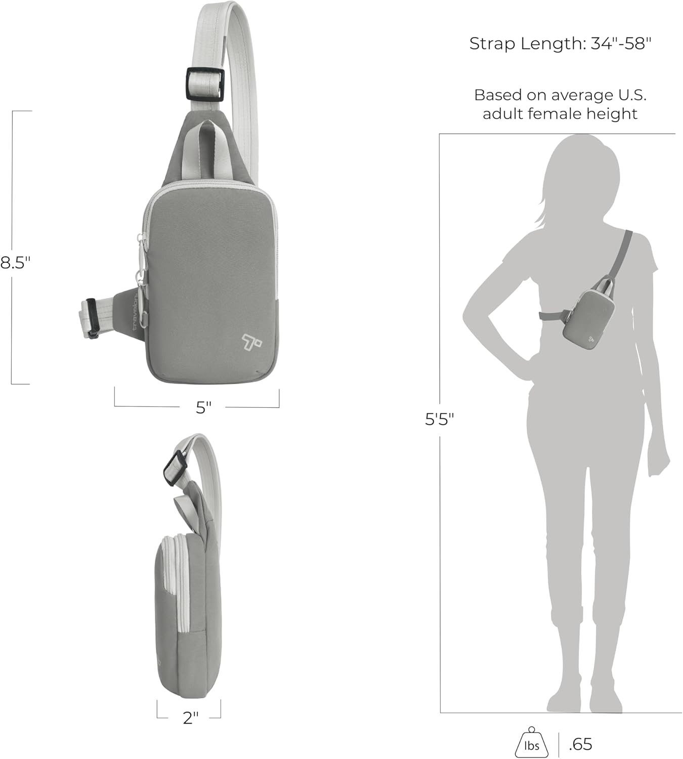 Travelon Anti-Theft The Voyages Compact Sling - Image 4