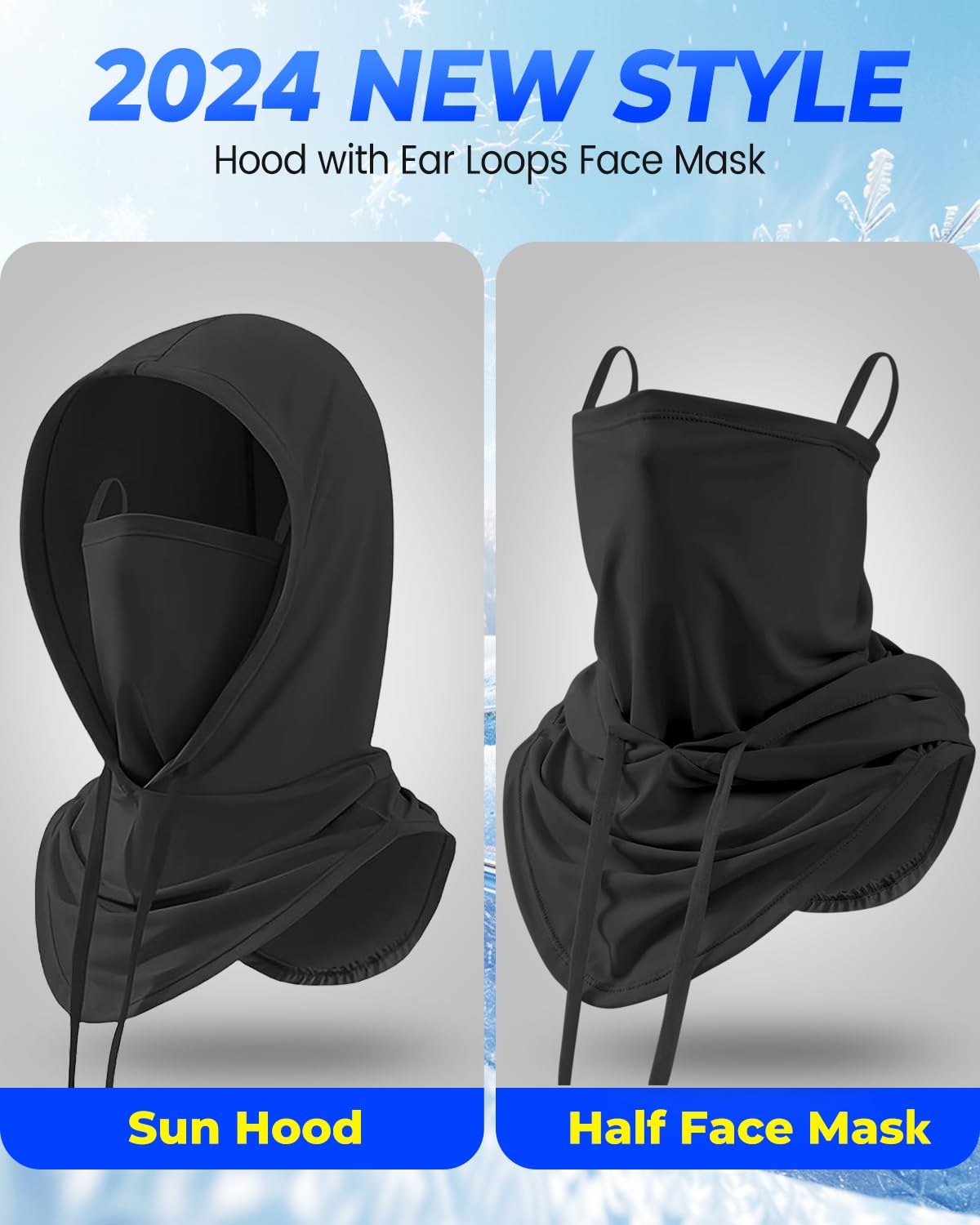 Sun UV Protection Balaclava Hood Mask Summer Full Head Mask Face Cover for Men Women Fishing Working Outdoors