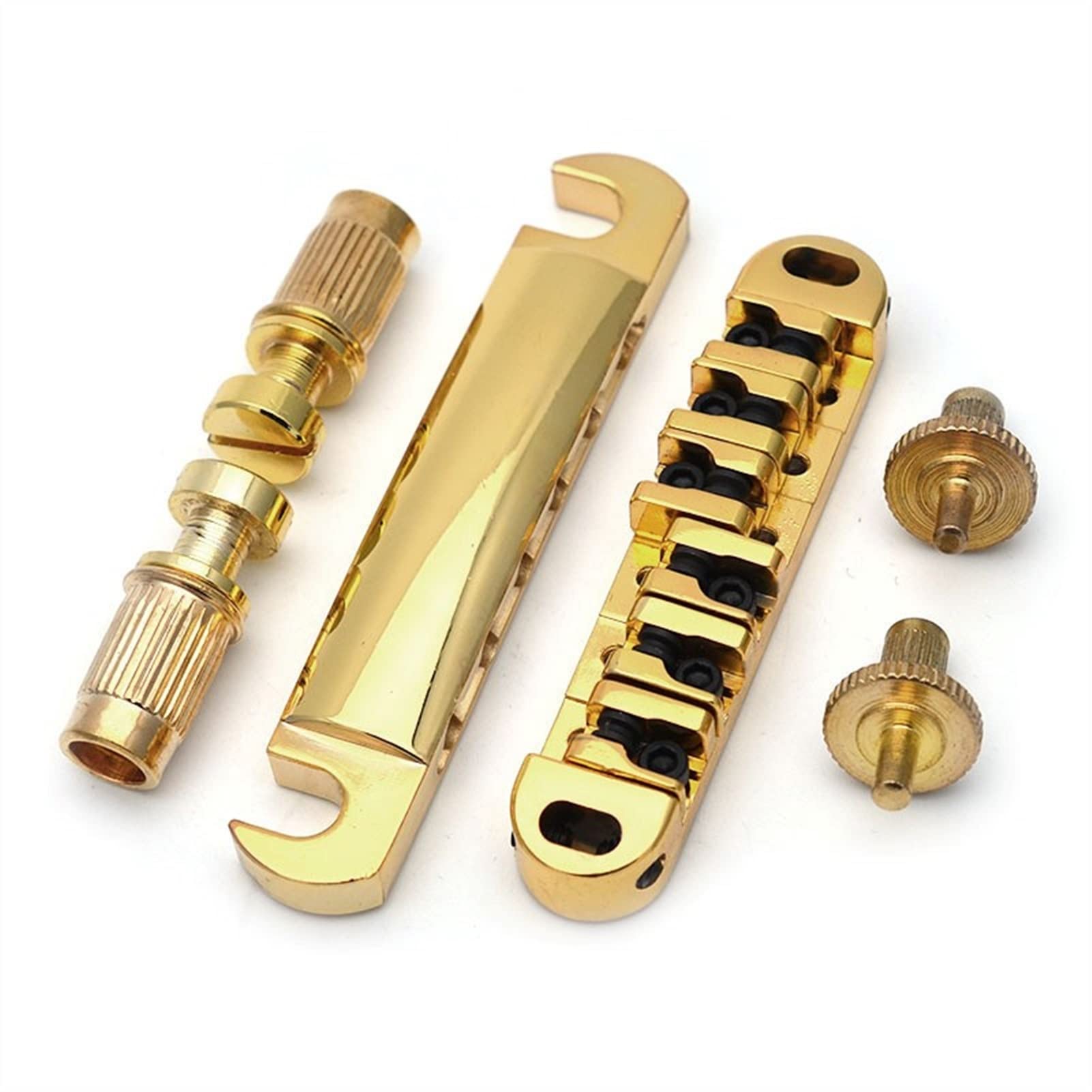 Ponte Per Chitarra Elettrica Fixed Bridge Oro - Corda Attraverso Corpo 52,5mm - Guitar Madness