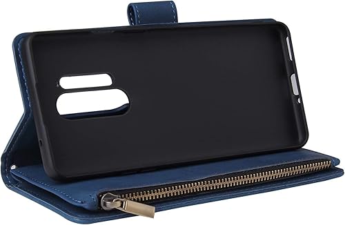 Miniatura 3 de Asuwish Funda compatible con OnePlus 8 Pro One Plus 8Pro 5G, protector de pantalla de vidrio templado y funda de cuero con tapa para tarjetas,