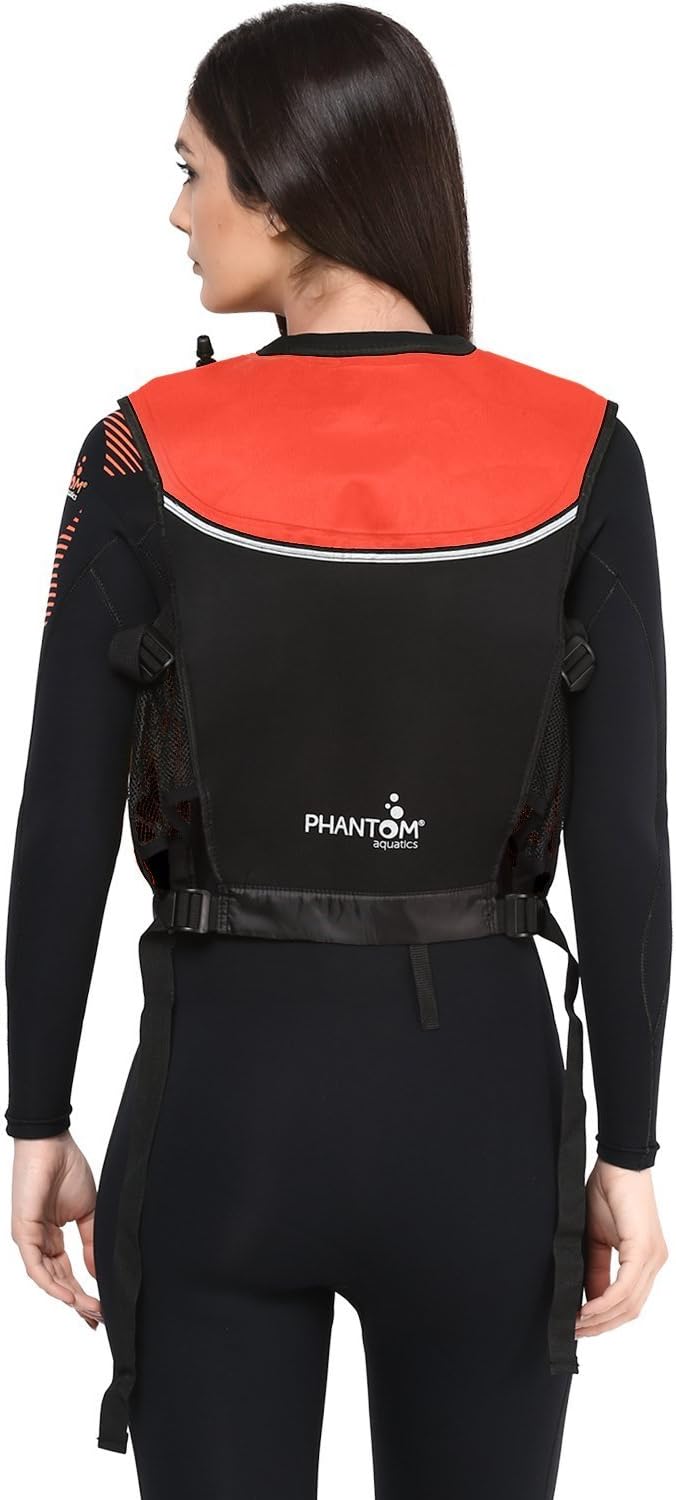 Phantom Aquatics Deluxe Snorkel Vest, Orange : Sports & Outdoors