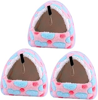 NOLITOY 3 Pçs Hamster Pendurado Rede Cama De Cobaia Caverna Casa De Cobaia Inverno Quente Cama De Hamster Montagem Na Parede Brinquedo De Coelho Cama Quente Para Pequenos Animais De