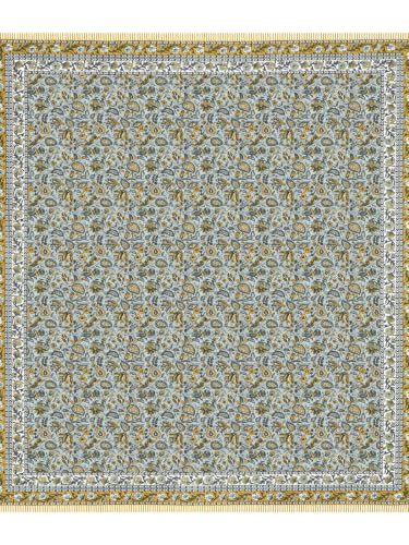 Image of 300 TC 100% Pure Cotton Bedsheet for Double Bed King Size (90x108) inch, Jaipuri Print Double Bedsheet Cotton with 2 Pillow Covers, Sanganeri Printed Flat Bed Cover