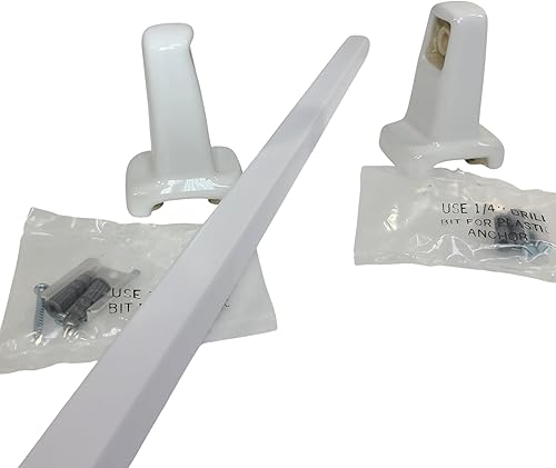 Miniatura 8 de Barra de toalla de cerámica blanca como la nieve, soporte para poste de porcelana, soporte atornillado para paneles de yeso, ancla con clip,