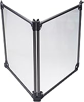 Vista 5 de Front Row Corralito plegable para perros, duradero y portátil, para hacer ejercicio, descansar y jugar, paneles de valla transparentes con varillas