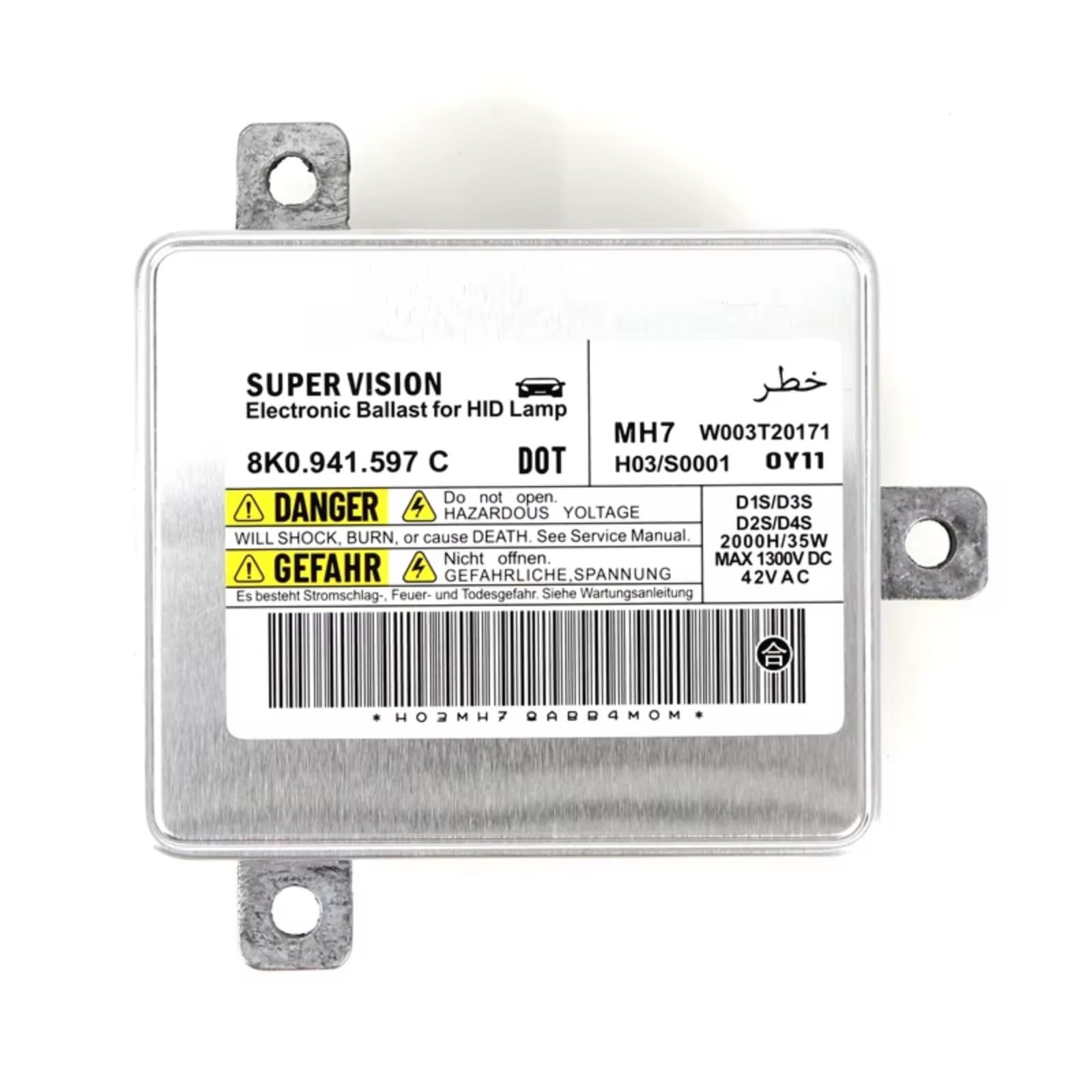 Xenon-Vorschaltgerät kompatibel mit A3 S3 2009-2013, A4 S4 2010-2014 und A5 S5 2008-2014 8K0941597C W003T20171 Autoscheinwerfer-Xenon-Vorschaltgerät