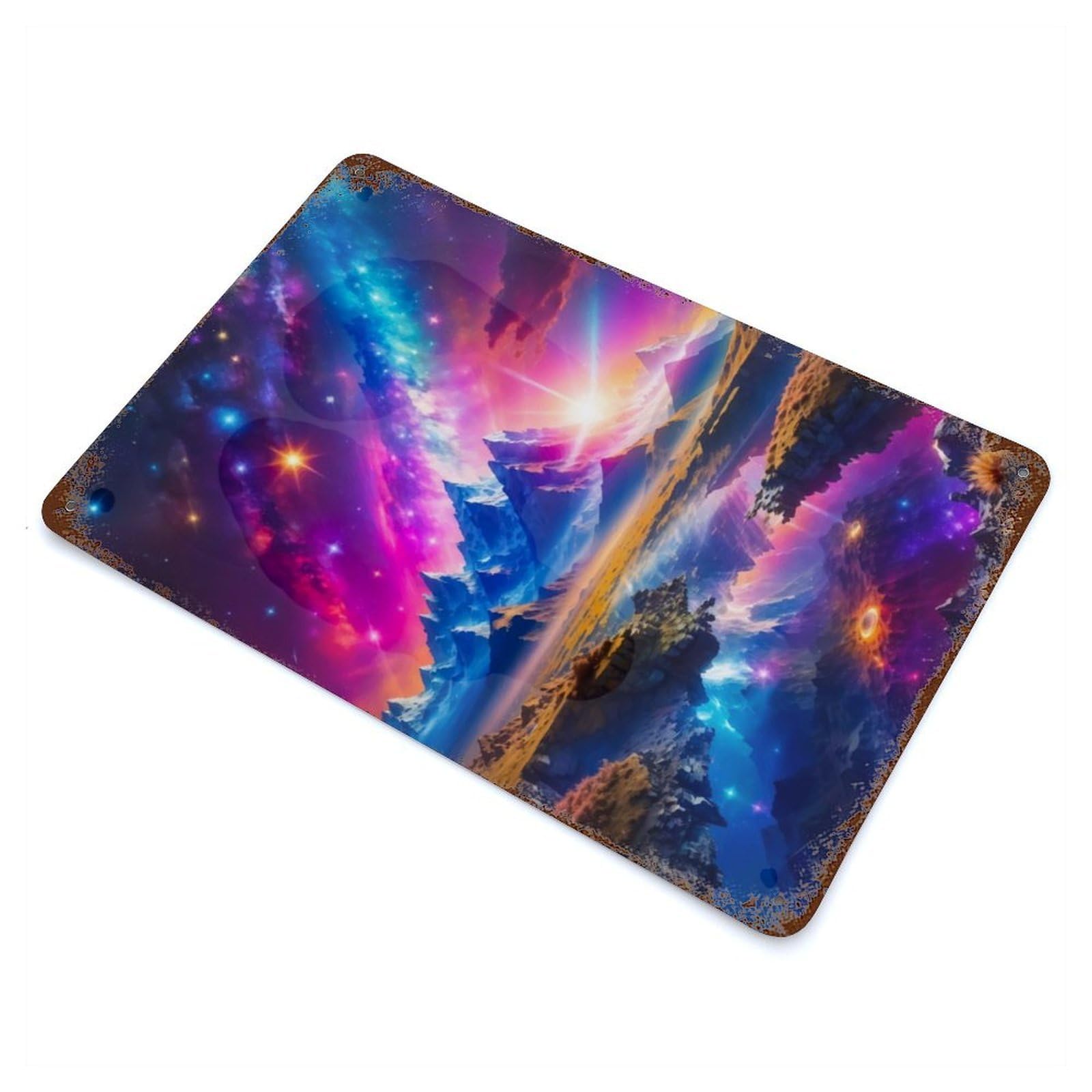 Nebula 11.8"x7.9" Retro Metal Sign, Industrial Home Decor for Basement, Hobby Room And Garage Decor