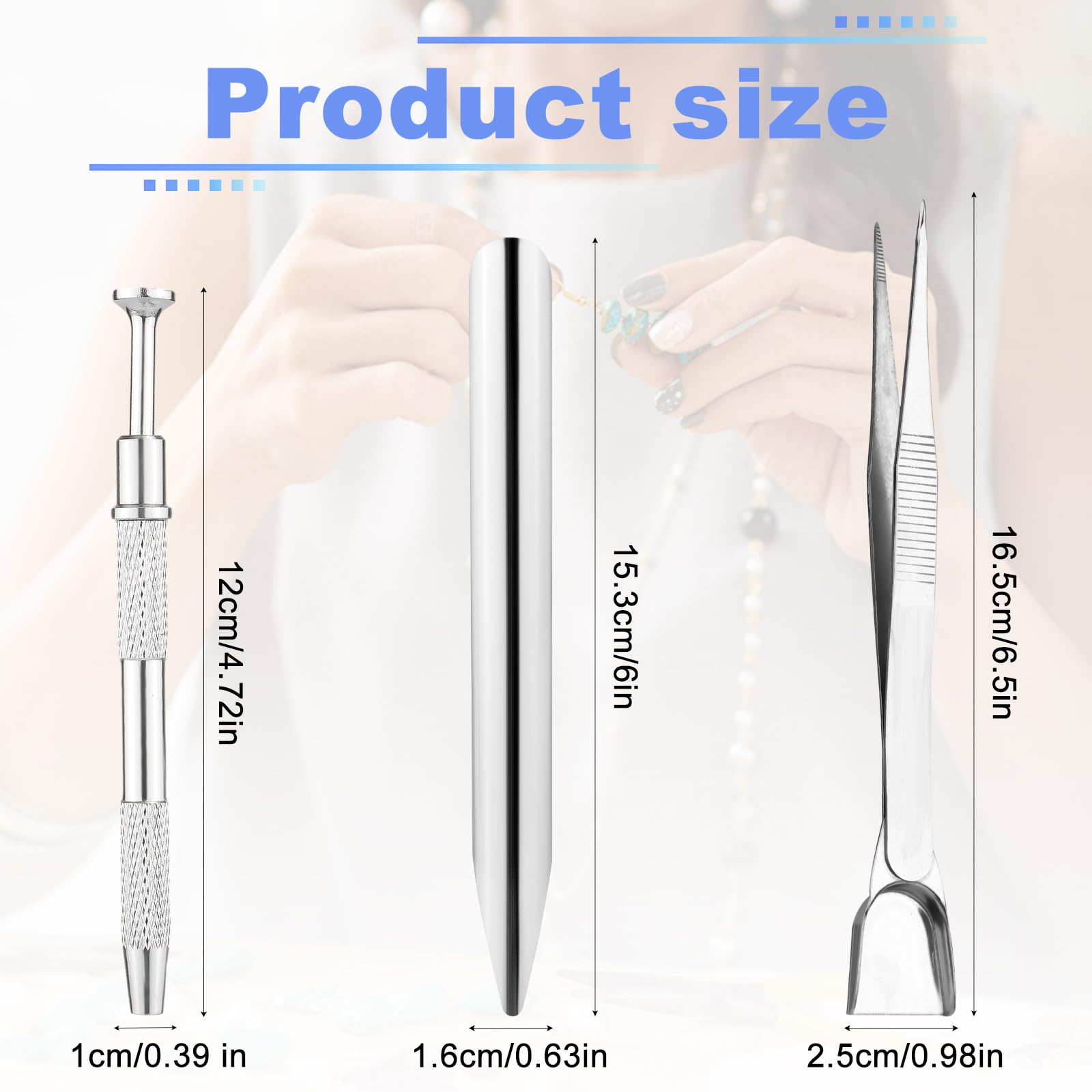 Gosknor 3pcs Jewelry Making & Cake Decorating Tools Set, Includes 4-Claw Jewelry Pick Up Tool & Bead Scoop & Tweezer with Scoop for Precision Handling Beads, Diamonds, Sprinkles & Tiny Decorations