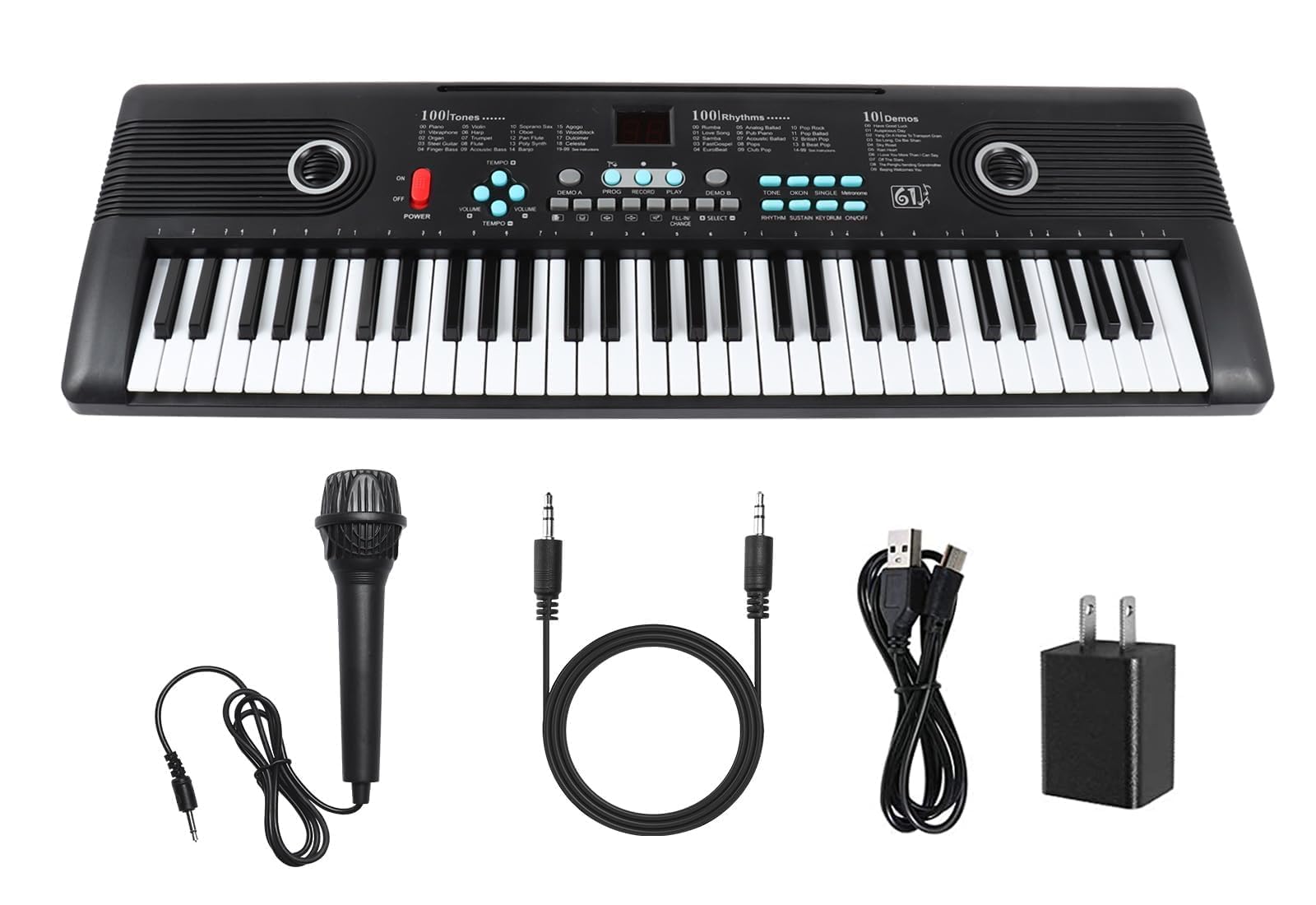 Photo 1 of MIZAYI 61-Key Electronic Keyboard Piano with Microphone
