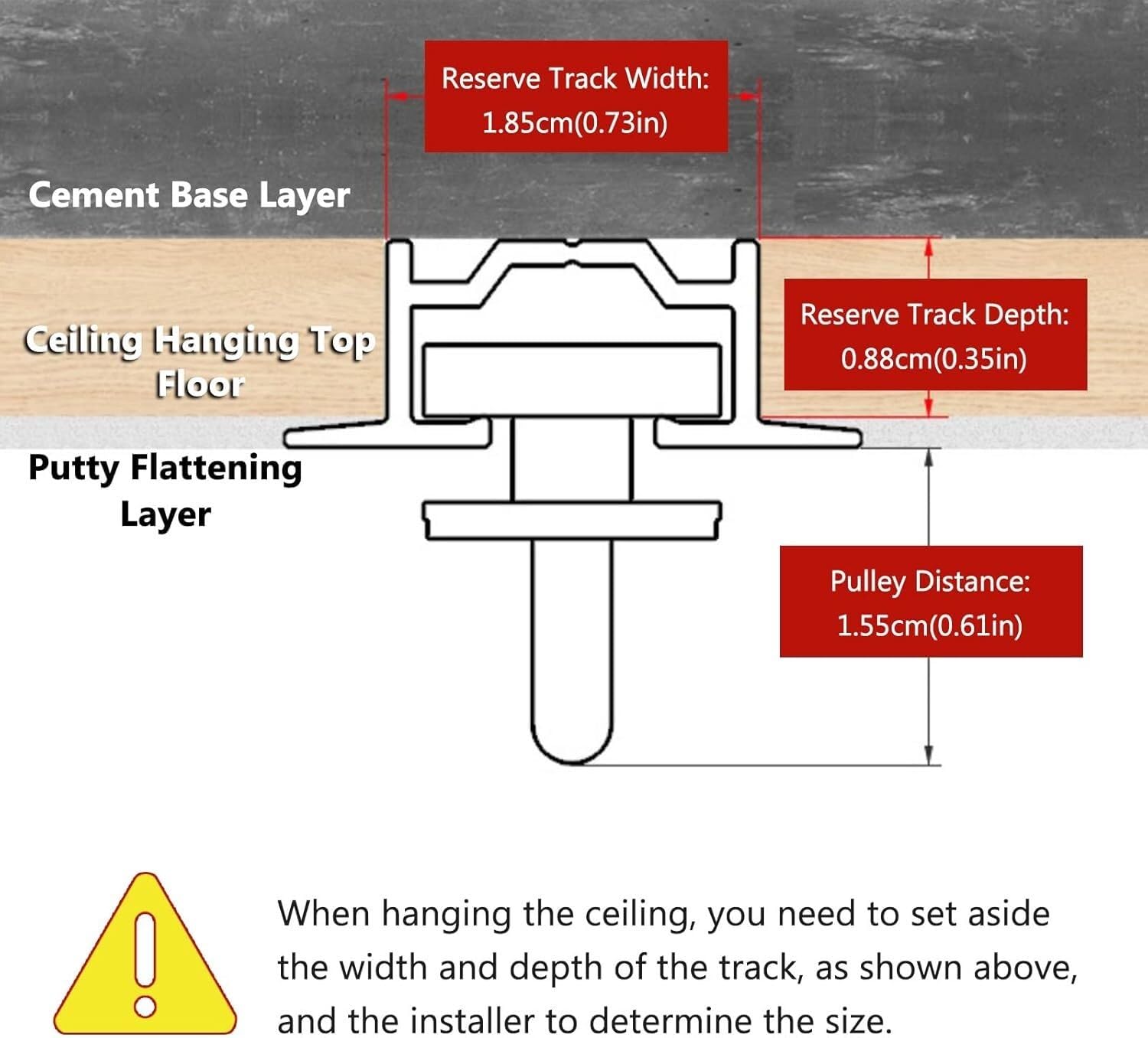 Kanduo Deckenvorhangschiene aus Aluminiumlegierung – Schwarz Weiß, bündige, unsichtbare Vorhangstange for Raumteiler, Pavillon/Duschraum Zubehörsets für Gardinen(Black,6m/19.7ft)