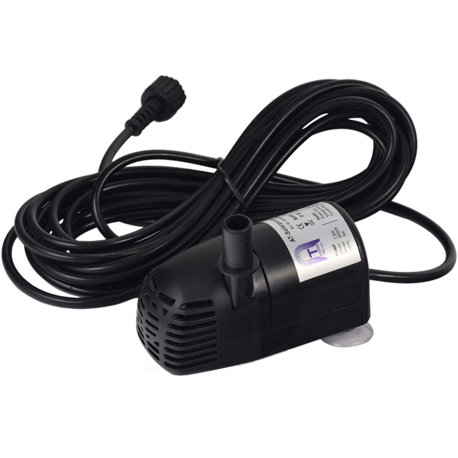 Agora-Tec® Solar Teichpumpe Set 10W | Ohne Akku | 600l/h Fördermenge | 1,00m Fontainenhöhe | Gartenteich & Springbrunnen | monokristallin V2