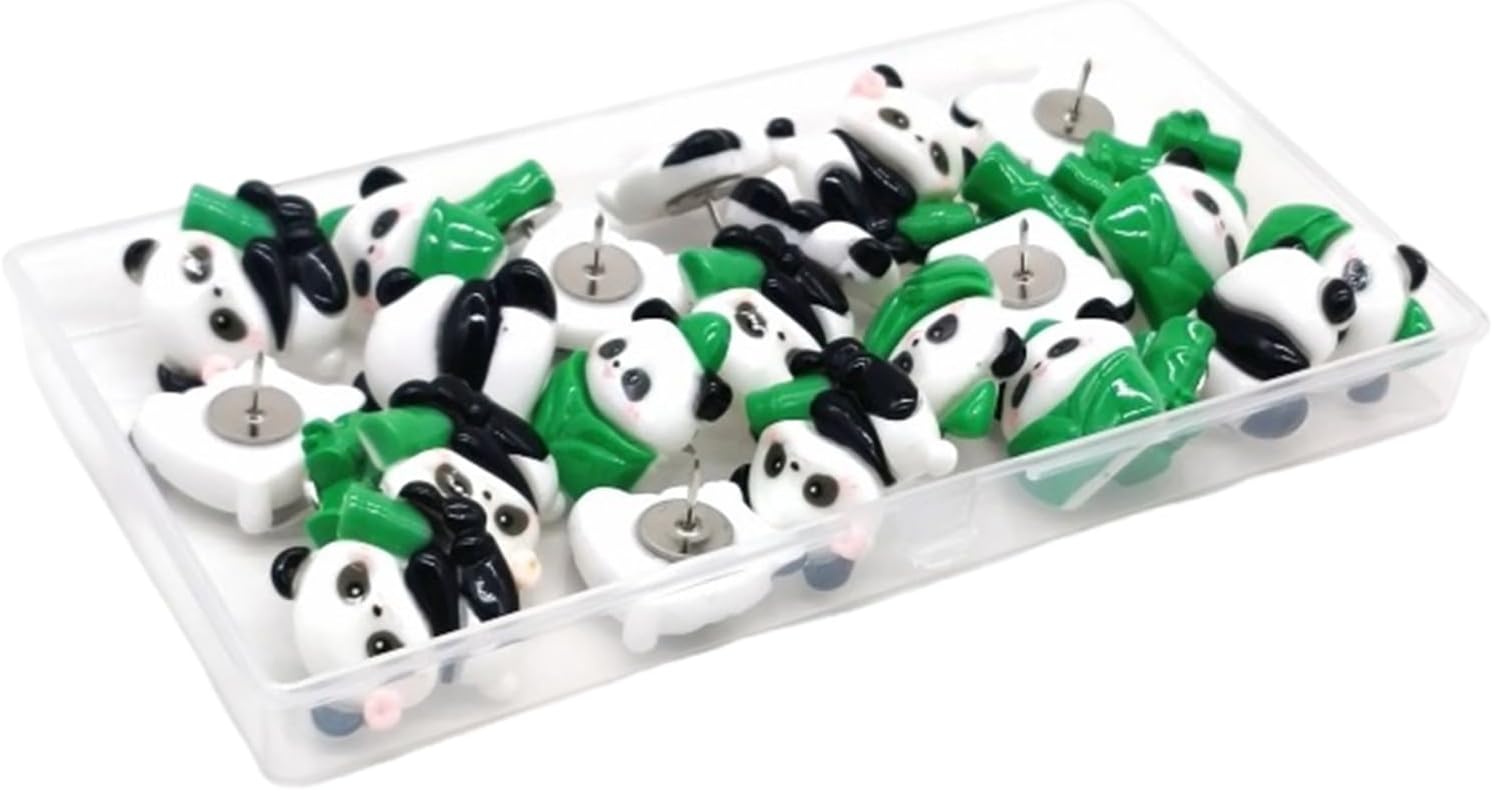 Produktbild von 30 Stück Gemusterte Pinnnadeln Mit Cartoon-Tiermotiv Für Korktafeln
