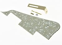 Vista 45 de KAISH Golpeador de guitarra Abalone Pearl LP con soporte negro para Epiphone Les Paul