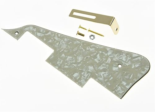 Miniatura 45 de KAISH Golpeador de guitarra Abalone Pearl LP con soporte negro para Epiphone Les Paul