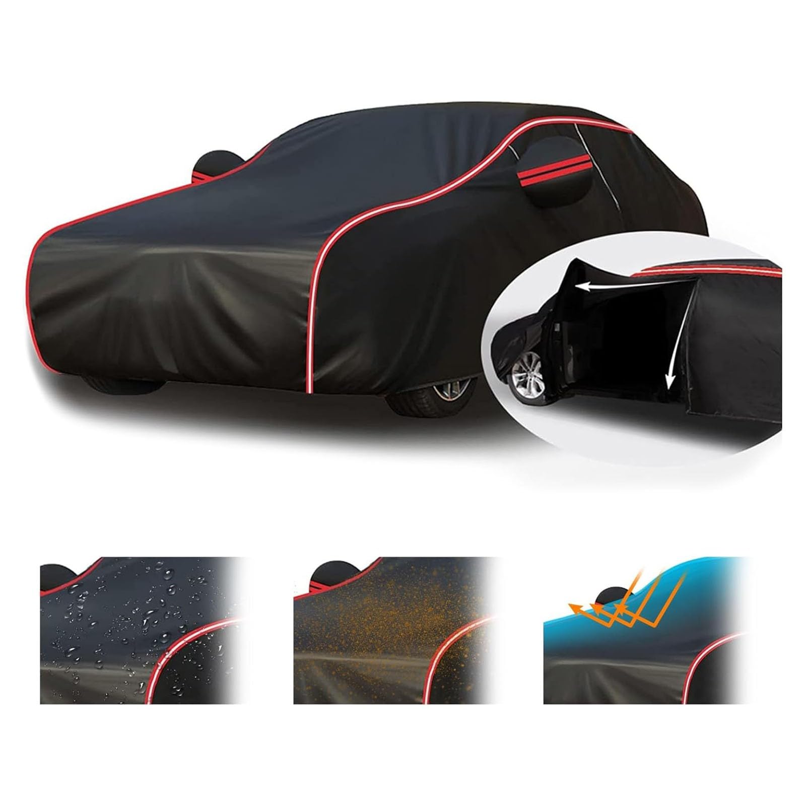 Funda Coche Exterior para Toyota C-HR 2025, Funda Coche Antigranizo, Cobertura Total del Automóvil,Impermeable,LXJ0609LKBKI
