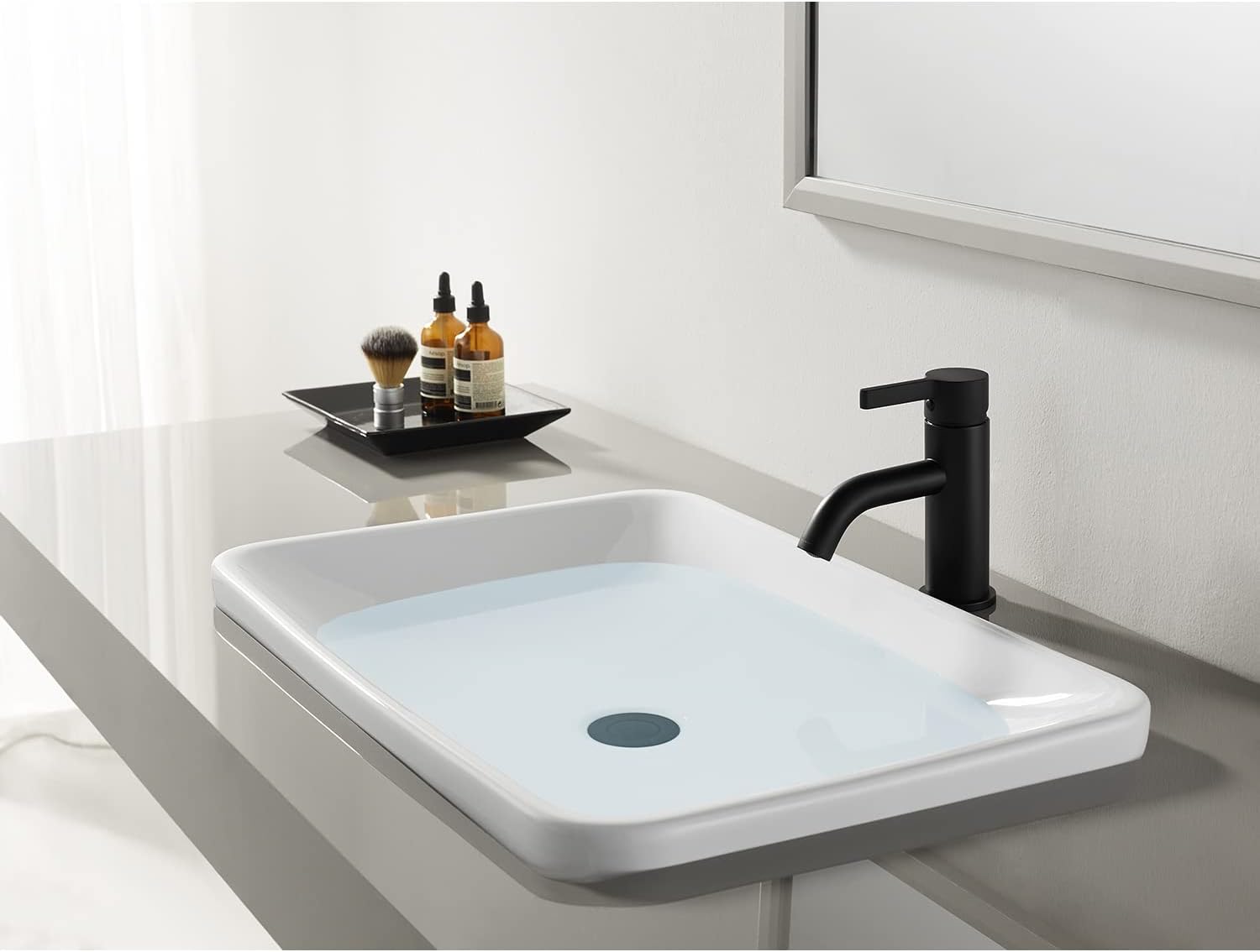 Kingston Brass LS8220CTL Continental Bathroom Faucet, Matte Black, 4.88 x 2.13 x 6.63