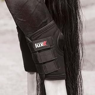 LUX Ceramic Therapy Hock Wraps for Horses | Size Medium | Ceramic Infused Therapy | Increases Flexibility | Decreases Inflammation | Comfortable Tekno-Dri Lining | Adjustable Fit