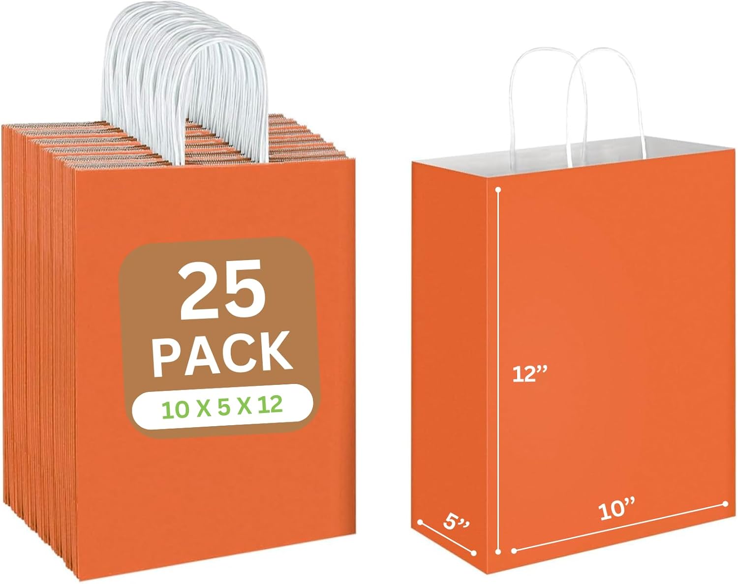 Eco Friendly Paper Carry Bags 250 Kraft Paper Gift Bags - Bulk Brown Shopping Bags Small/Medium Size | Eco-Friendly Packaging Kraft Shopping Bags With Handles - Foto 8