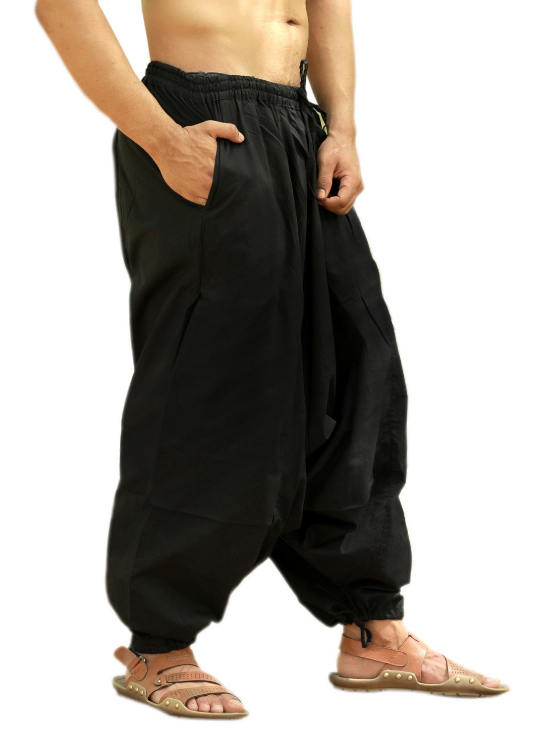 SARJANA HANDICRAFTS Pantalon de Yoga en Coton pour Homme