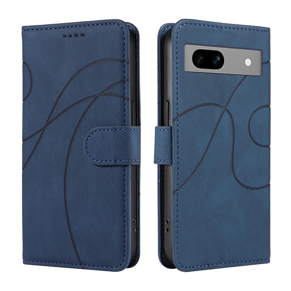 Étui Pixel 10 Pro 5G bleu housse portefeuille en cuir à rabat - 7