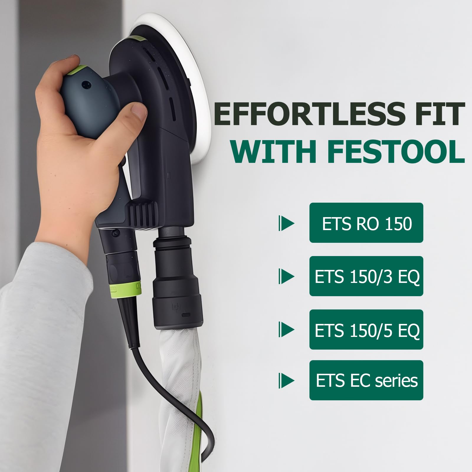 Husbra Enetics 6-Inch Abrasive Sanding Discs 50 Pack 220 Grit Sandpaper, 49-Hole Hook and Loop Film Backing Sanding Discs Compatible with Festool Sanders