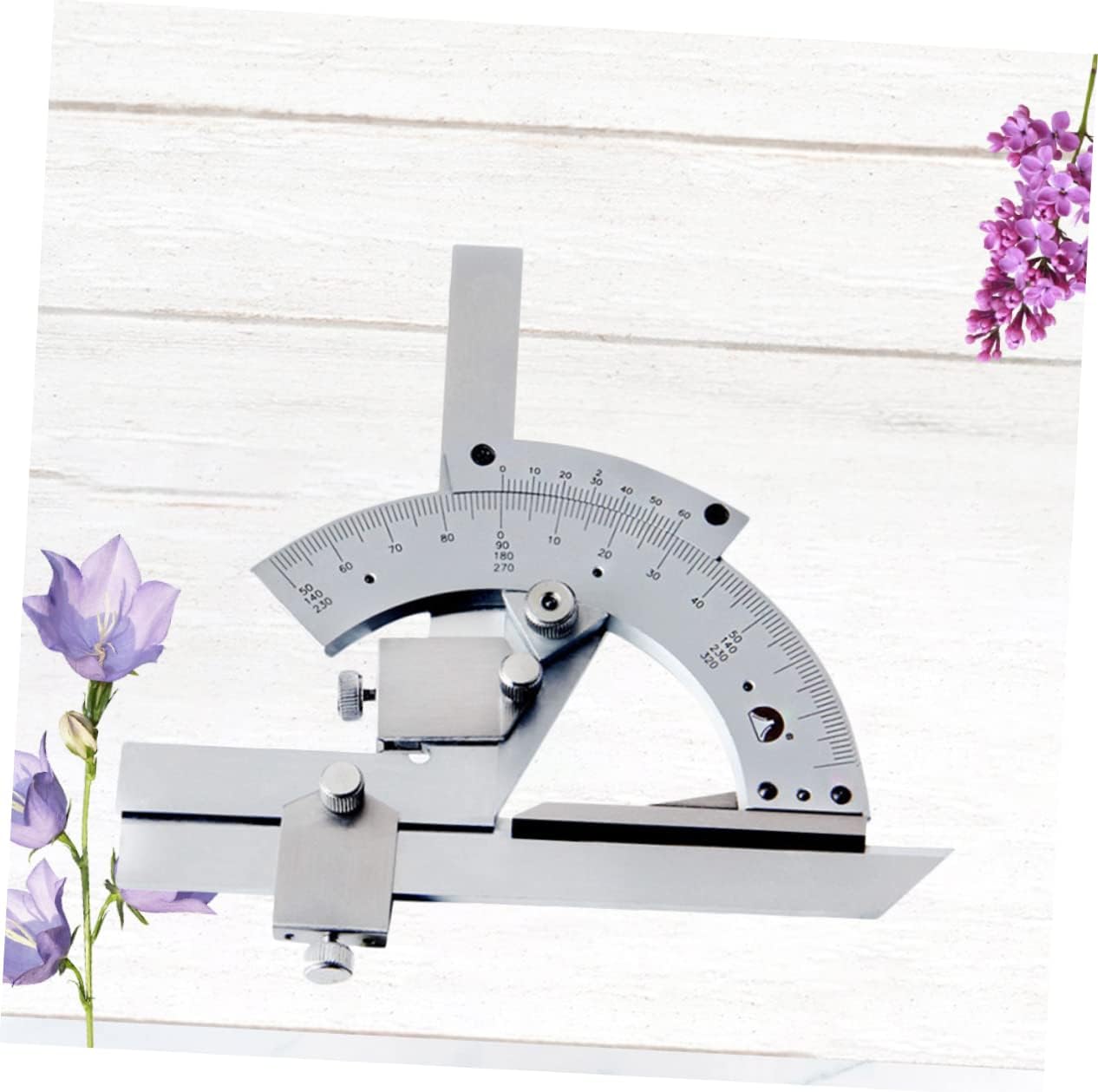 320degree Protractor Goniometer Measuring Tool Precision Angle Ruler for Woodworking Easy to Operate with Extension Blade and Storage Box