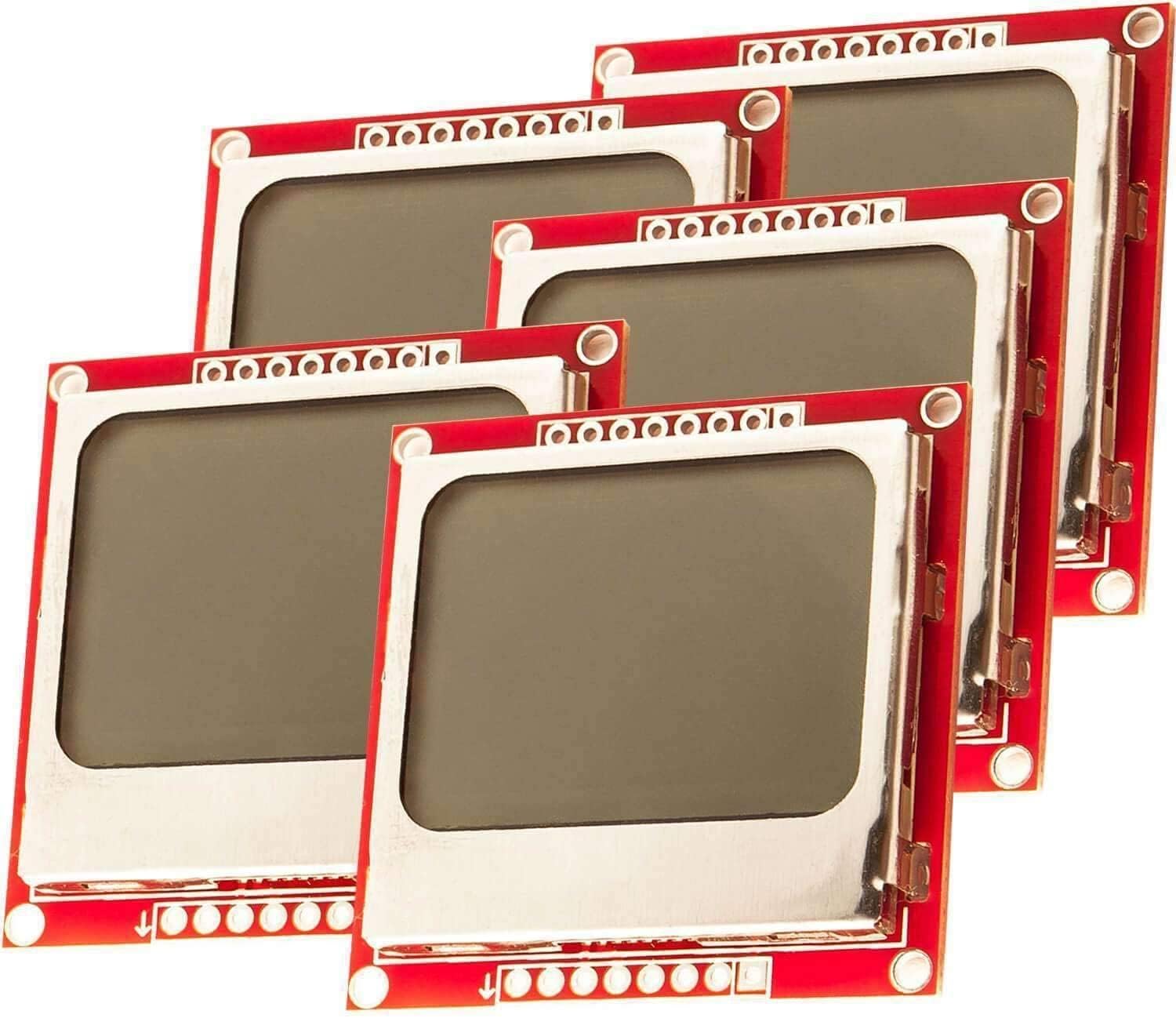 AZDelivery 5 x PCD8544 84x48 Pixel Black Character White Background LCD Display Module 3.3V with Backlight for Nokia 5110 and PS2 Joystick Gamepad, compatible with Arduino Including E-Book!