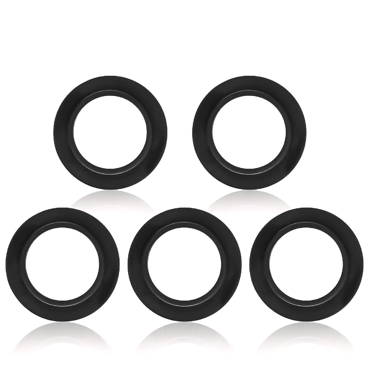 Gaomumu 5PCS Drain Plug Convex Gasket, Sink Stopper Rubber Gasket Seal, Durable Black Drain Plugs Replacements, for Kitchen, Bathroom, Drainage Ditch and Tub Drains