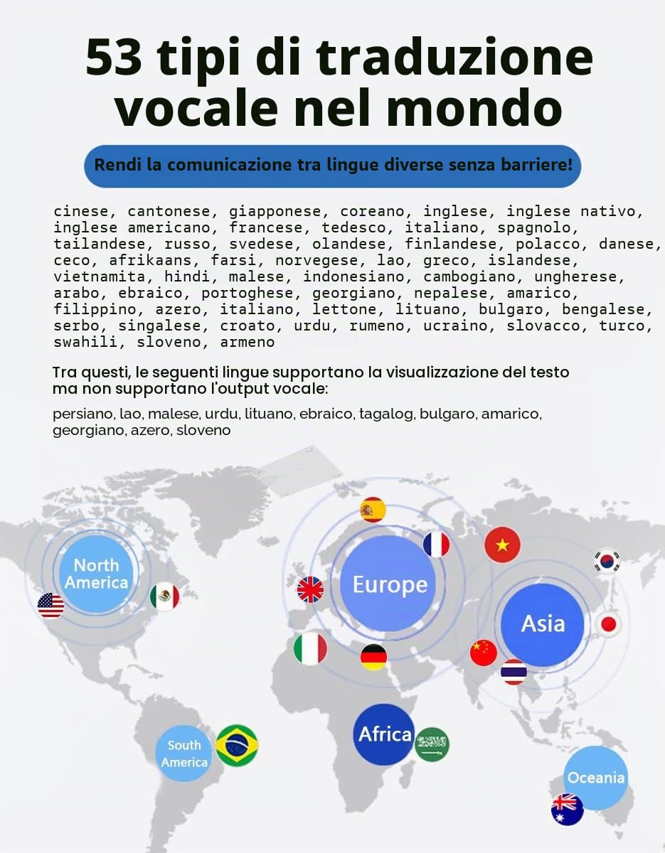 Apparecchiatura di Traduzione con Display a Doppio Schermo da 7 Pollici Dispositivo Traduttore per Reception Dell'hotel Online Traduci tra 53 Lingue Adatto per Minimarket, Attrazioni