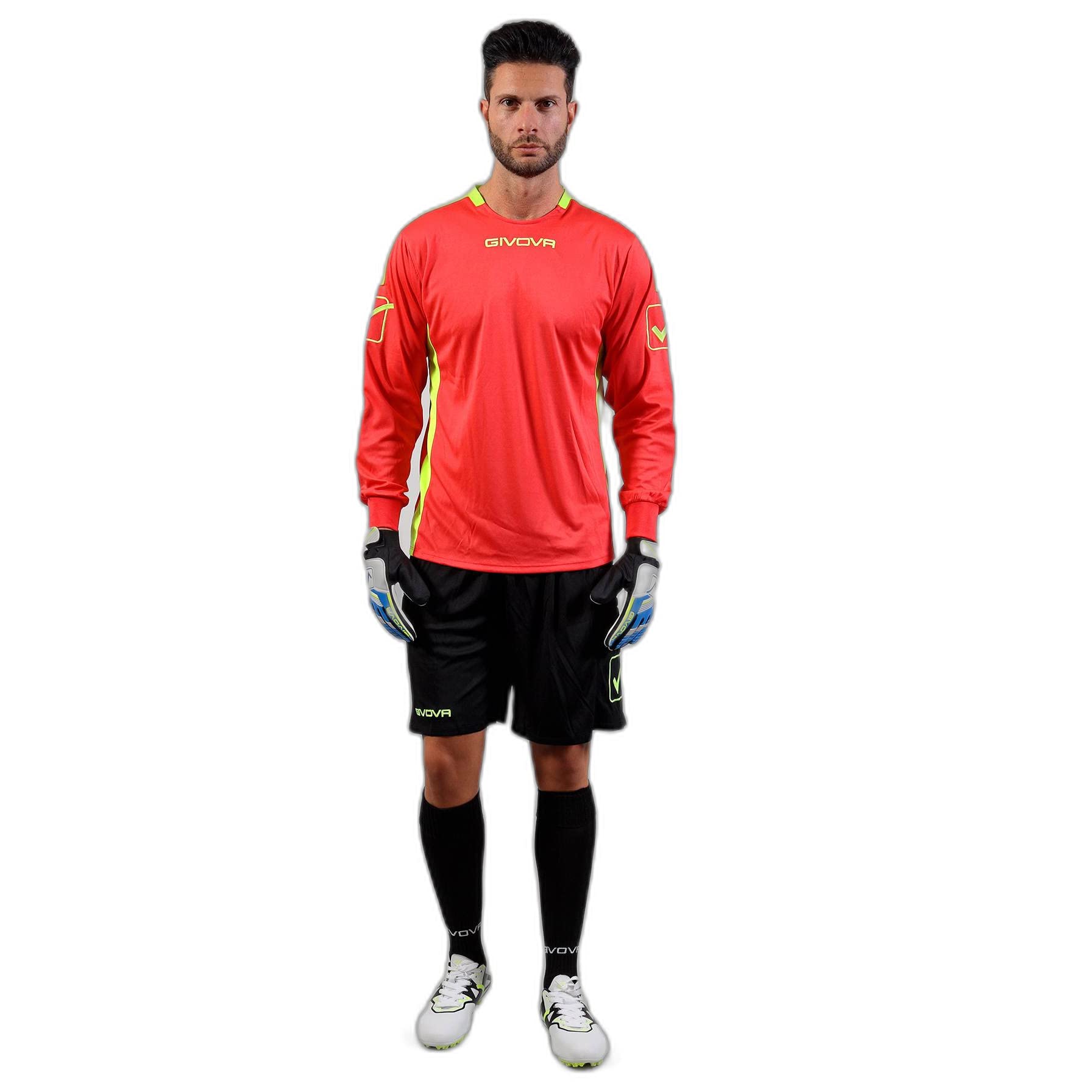givova Goalkeeper Hyguana, Men's Kit, mens, KITP009, red/black, S