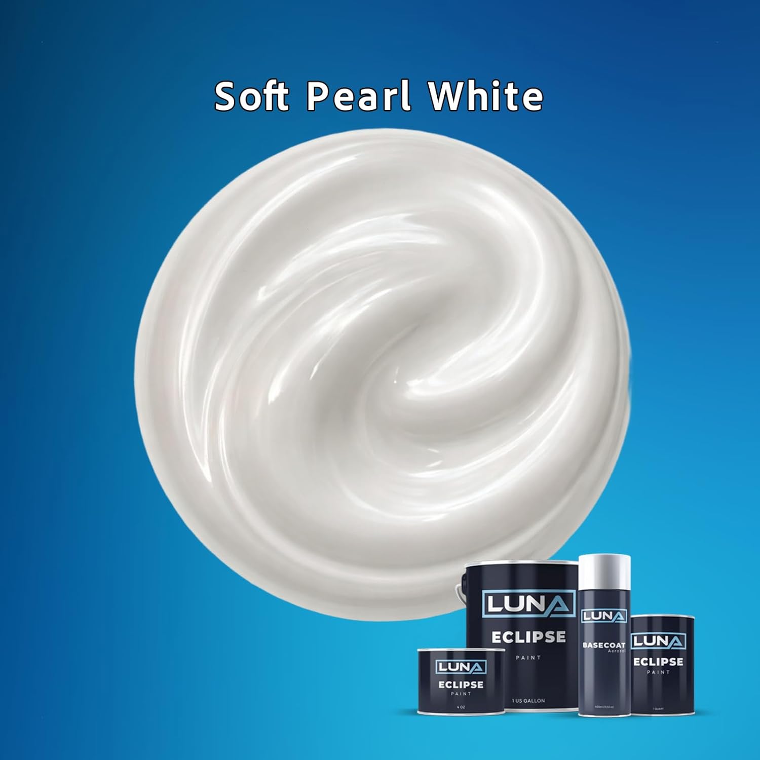 Balloon White Metallic Midcoat Automotive Paint (1 Gallon) - Ready-to-Spray Custom Finish for Use with Primer, Basecoat & Clearcoat – Luna Eclipse