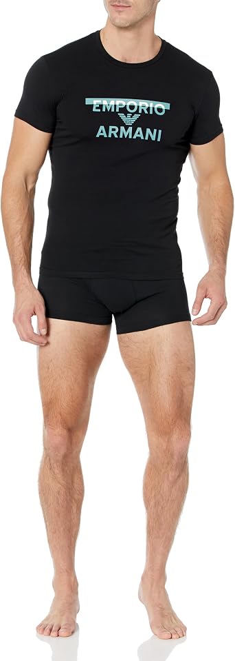 Emporio Armani Mens Megalogo T-shirt and Trunk Set