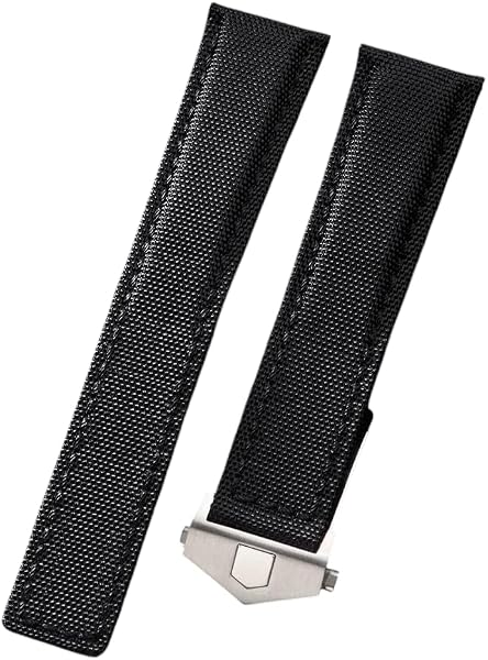 London Craftwork Bracelet en nylon de 22 mm et 24 mm compatible avec montre TAG HEUER MONACO CARRERA FORMULA 1 - 1