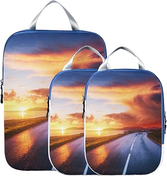 Amazon.com: Juego de cubos de embalaje compresibles para maletas para  equipaje de mano, viaje cerca del mar, juego de cubos de embalaje  expandibles para maletas para equipaje de mano, viaje (juego de