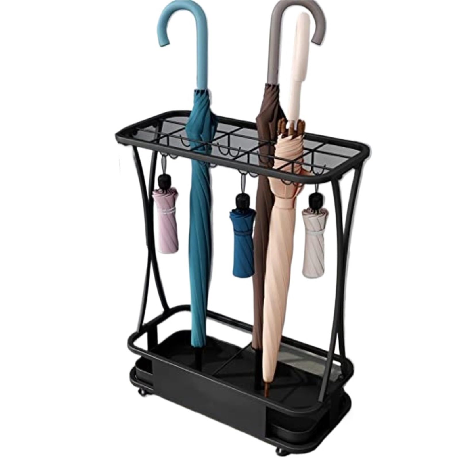 FVDZRFIE Umbrella Stand Metal Umbrella Holder Entryway Display Stand Rack Container Organizer Metal