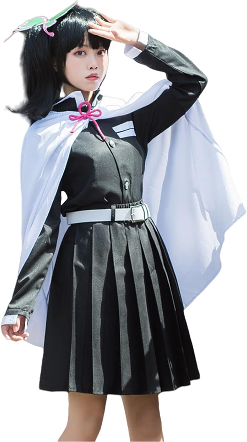 Kanao Cosplay Costume Kimono for Adult Cloak Kanao Costume Halloween Kimono Outfit Cosplay Set with Wig
