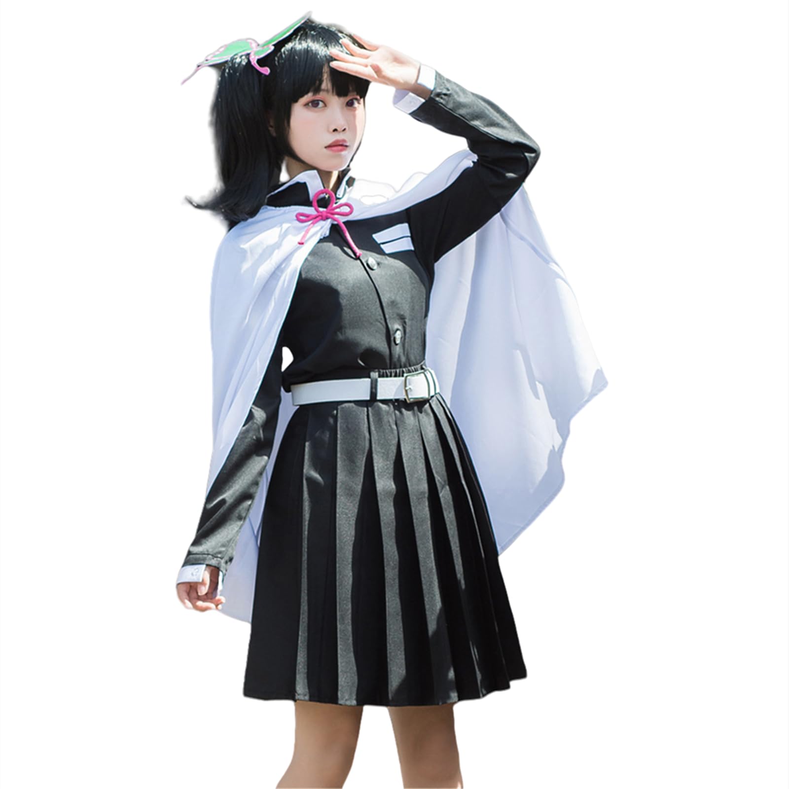 Kanao Cosplay Costume Kimono for Adult Cloak Kanao Costume Halloween Kimono Outfit Cosplay Set with Wig