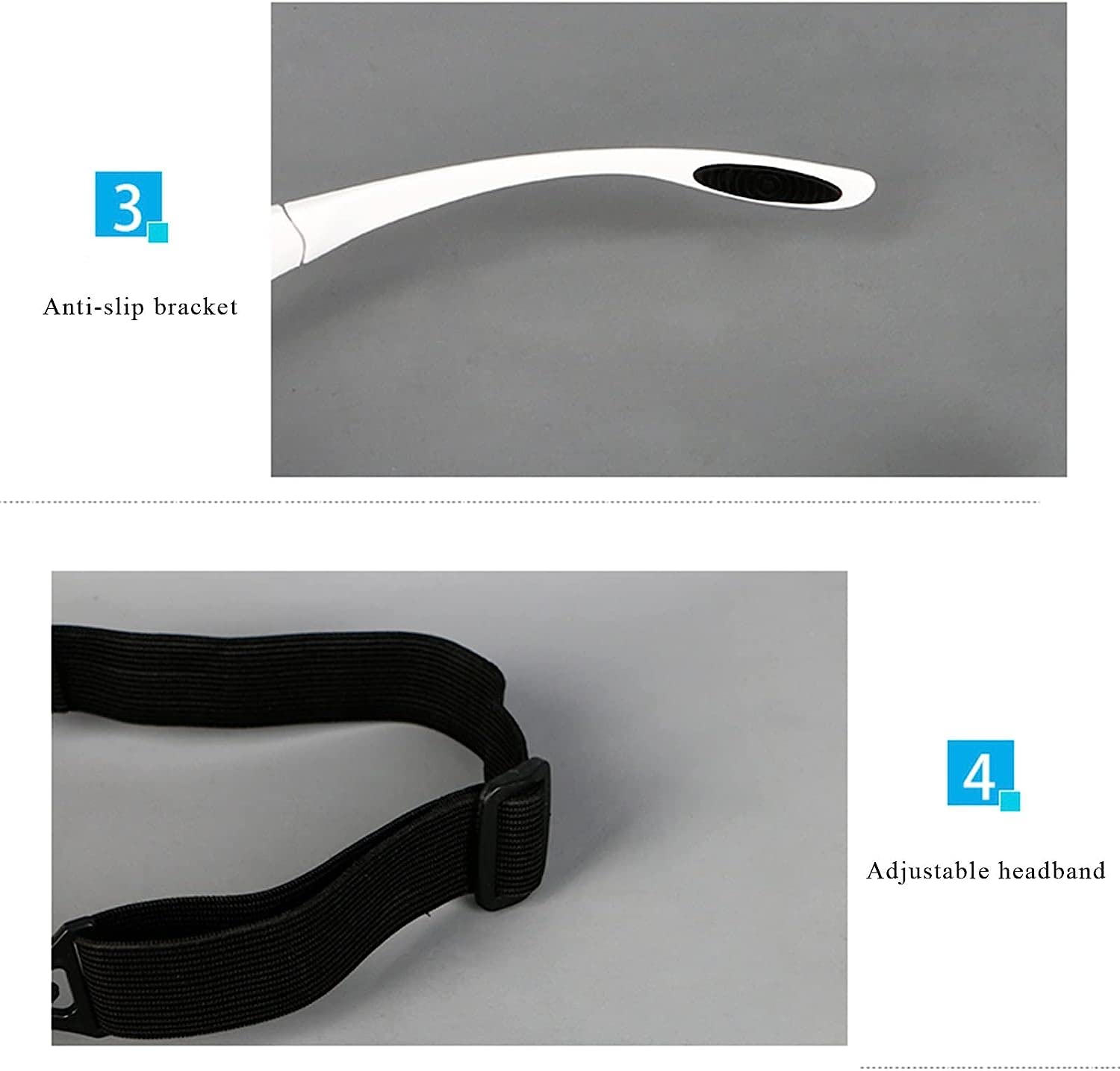 Occhiali con Lente d'Ingrandimento da Testa con 2 luci LED, Lente d'Ingrandimento con Fascia a Mani libere 5 Lenti 1.0X 1.5X 2.0X 2.5X 3.5X per Extension Ciglia