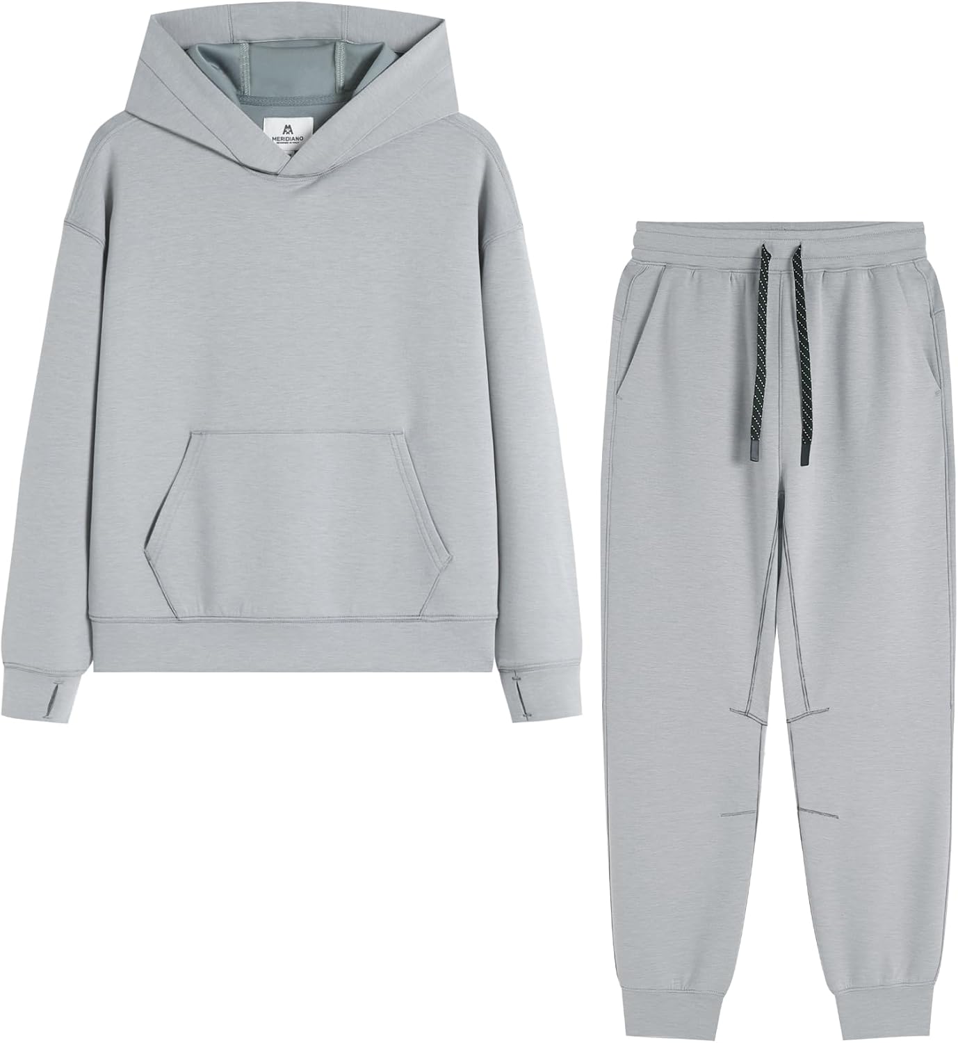 MERIDIANO Boys Sweatsuit 2 Piece Outfits Cozy Athletic Tracksuit Set Pullover Hoodie and Jogger Pants Kids Clothes Size 5-16