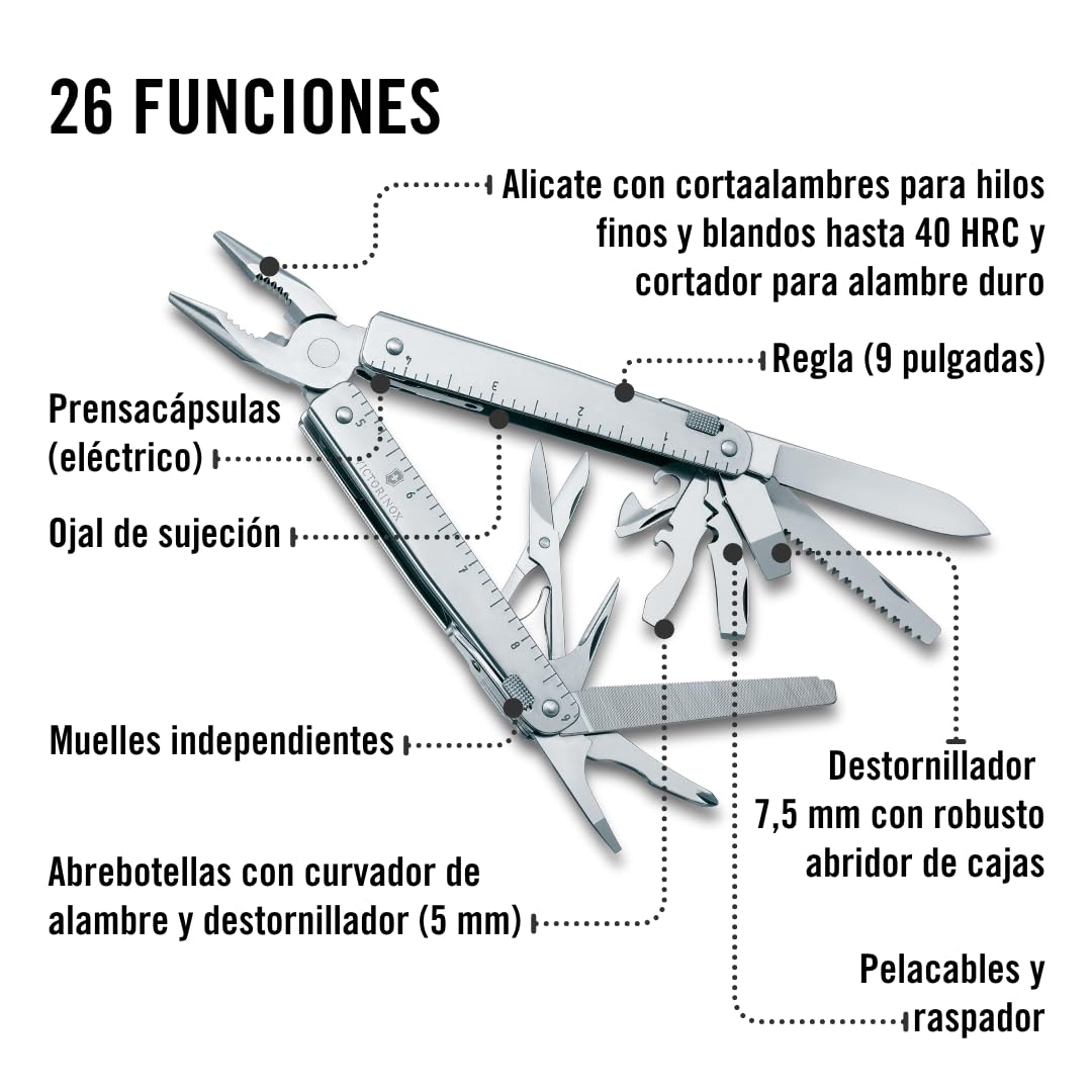 Victorinox Swisstool X, en Funda de Cuero