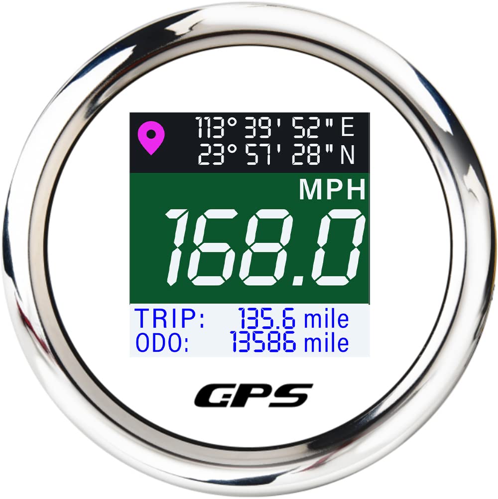 Autosnelheidsmeter 52mm/85mm TFT Scherm Snelheidsmeter Digitale GPS Snelheidsmeter Mph Knoop Km/h GPS Antenne for motorfiets Marine Boot Auto 12V 24V Snelle locatiebevestiging en korte opstarttijd(85