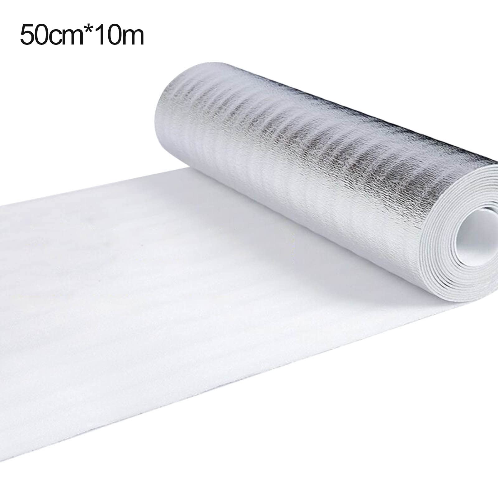 RANRAO Rotolo Di Isolamento Riflettente Termico Della Stagnola Del Radiatore Dell'isolamento, Pellicola Riflettente Dell'isolamento Termico Pellicola Di Alluminio Del Foglio Di Alluminio 10mx50cm