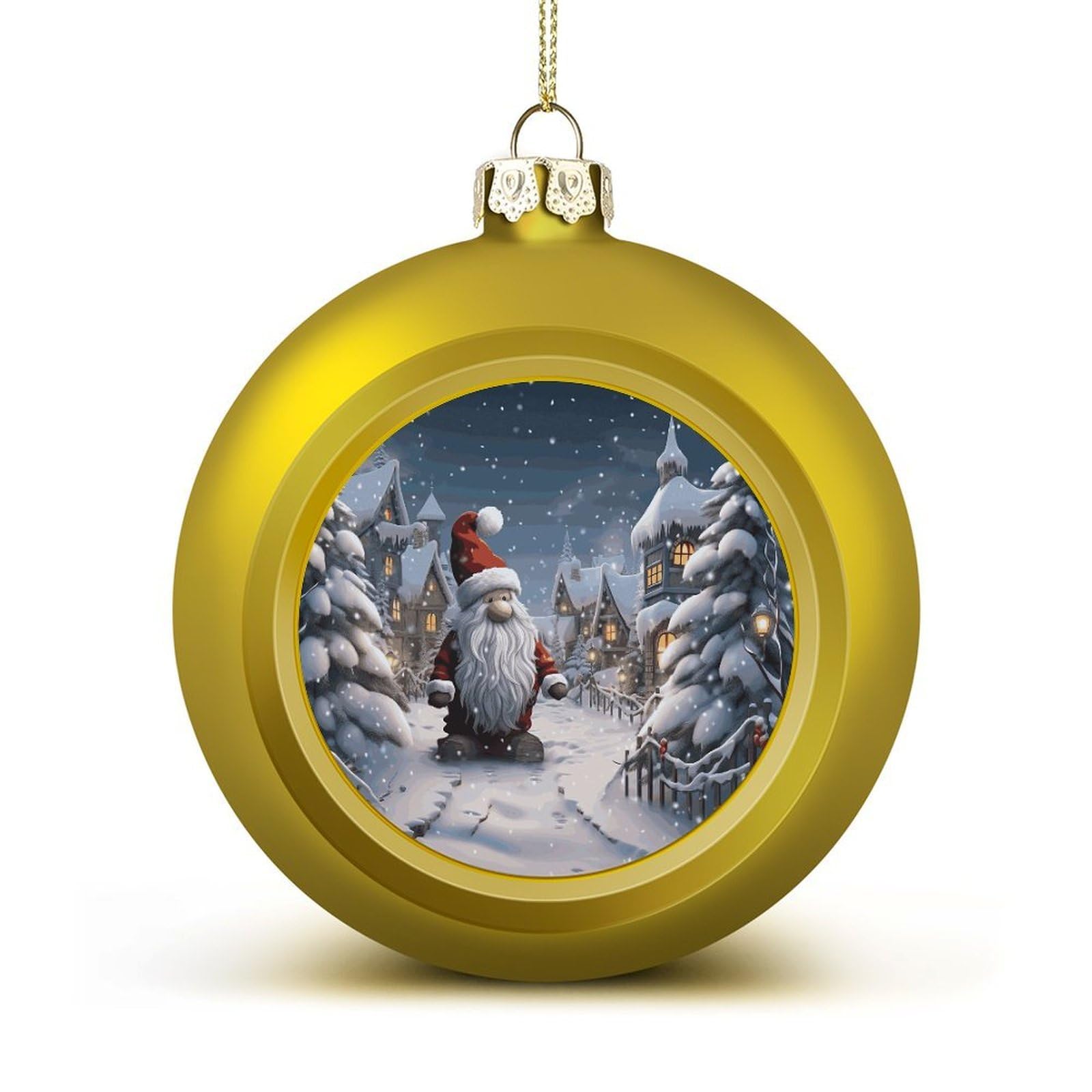 Christmas Snow Christmas Balls Ornaments for Xmas Christmas Tree 1.6" Hanging Shatterproof Xmas Balls Hanging Decor Pendants for Holiday Party Outdoor Indoor DIY Craft Supplies