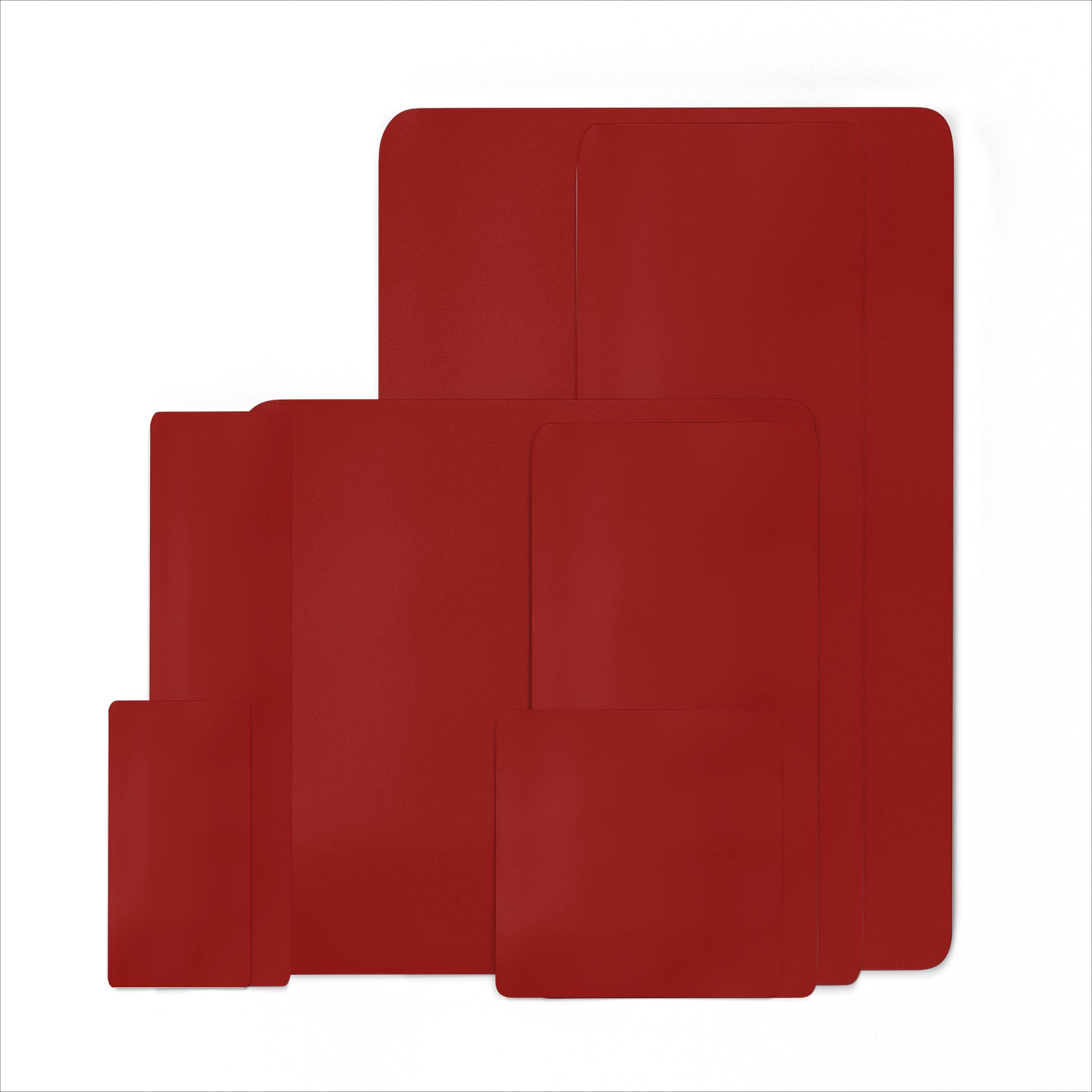 Generisch Planen-Reparatur-Set 31-teilig – Wasserdichte Reparatur-Pflaster in verschiedenen Größen selbstklebend für LKW-Plane, PVC-Plane, Markise, Zelt (RAL 3002 rot)