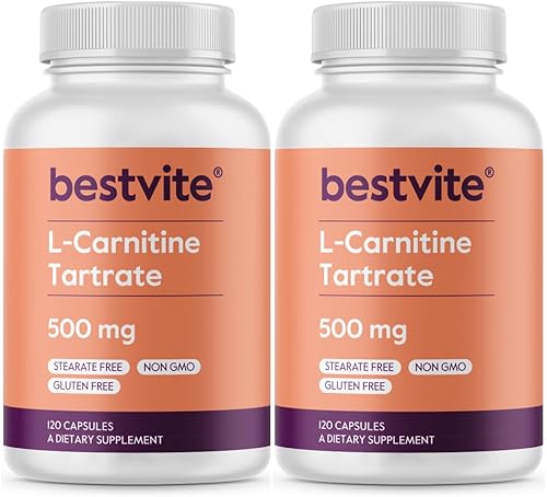 Miniatura 8 de Tartrato de L-carnitina 500 mg por cápsula 120 cápsulas sin estearatos sin OMG sin gluten